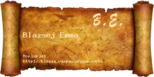 Blazsej Emma névjegykártya